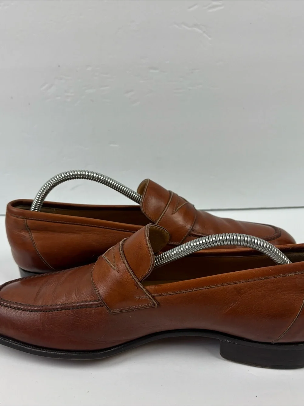 Gravati 15477 Men's Brown Leather Penny Loafers (500 Last) - Size 8.5 M